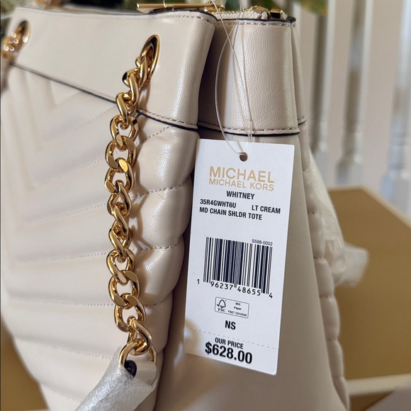 Michael Kors Whitney Large Shoulder Tote Gold Hardware 13x10 - Picture 4 of 9